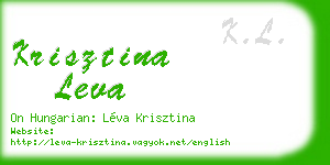 krisztina leva business card